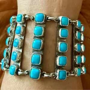 Federico Jimenez Turquoise and Silver Bracelet